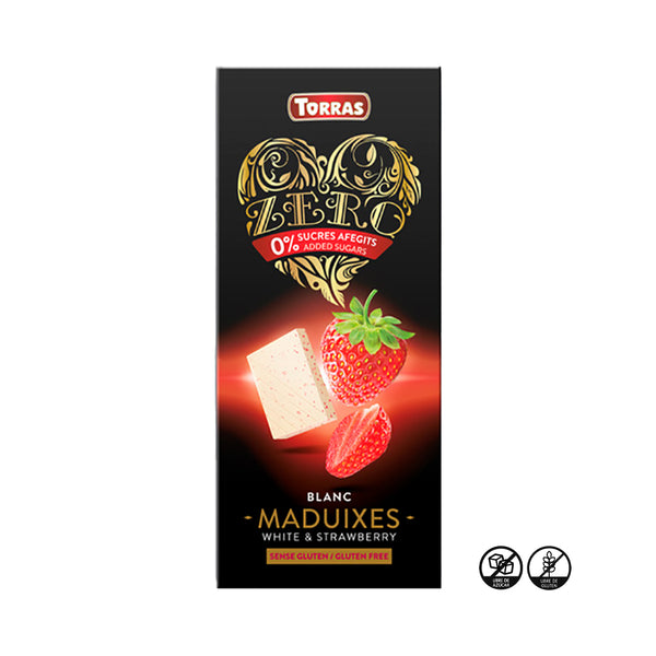 Chocolate Blanco con Fresa Sin Azúcar, 125g