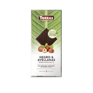 Chocolate negro con avellanas sin azucar stevia