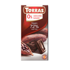 Chocolate negro 72% cacao sin azucar