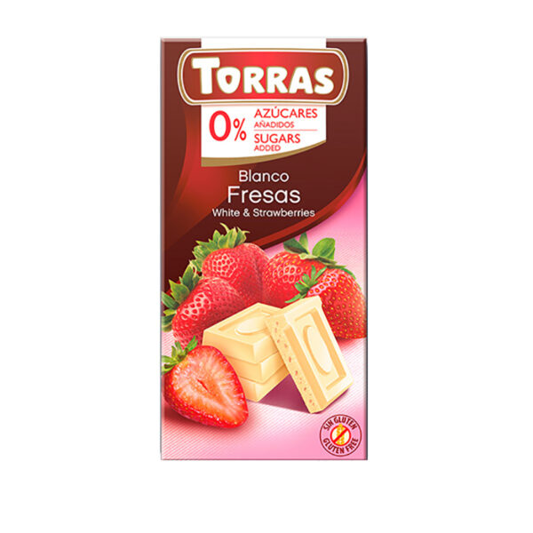 Blanco con fresas sin azucar