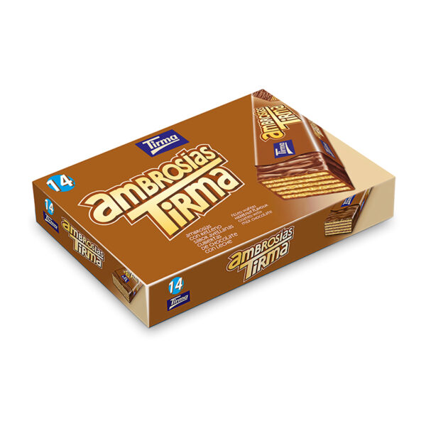 Ambrosía Avellana - Chocolate con Leche y Avellanas (Set de 14 barritas)