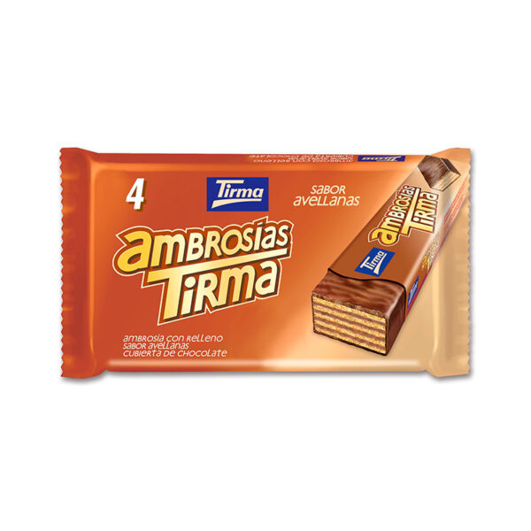 Ambrosía Avellana - Chocolate con Leche y Avellanas (Set de 4 barritas)